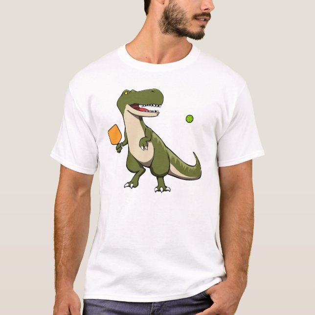 Camiseta T-Rex Dinosaur de Pickleball (Anverso)