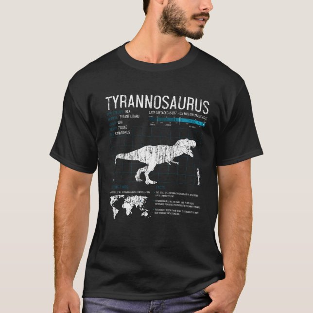 Camiseta T Rex Dinosaur Facts Tyrannosaurus Palaeontology (Anverso)