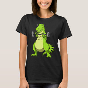 Camiseta T Rex Dinosaur Fitness Gym Bodybuilder Weightlifti