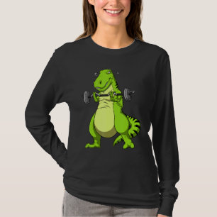 Camiseta T Rex Dinosaur Fitness Gym Bodybuilder Weightlifti