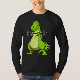 Camiseta T Rex Dinosaur Fitness Gym Bodybuilder Weightlifti