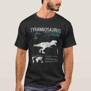 Camiseta T Rex Dinosaur Hechos Paleontología del Tirrannosa