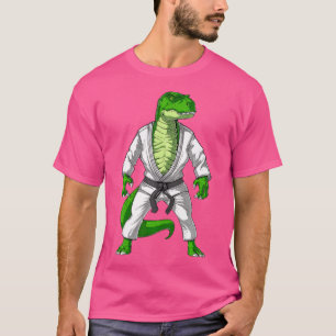Camiseta T-Rex Dinosaur Jiu-Jitsu Judo Karate Taekwondo Mar