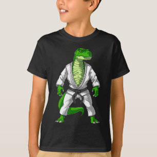 Camiseta T-rex Dinosaur Jiu-jitsu Judo Karate Taekwondo Mar
