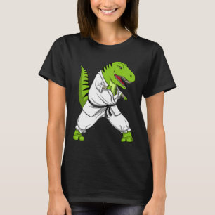 Camiseta T-rex Dinosaur Karate Kickboxing Artes Marciales J