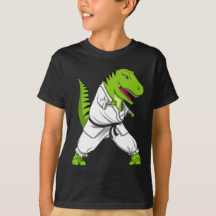 Camiseta T-rex Dinosaur Karate Kickboxing Artes Marciales J