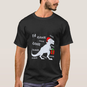 Camiseta T rex Dinosaur Lover Xmas enciende Santa Dinosaur 