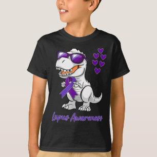 Camiseta T-rex Dinosaur Lupus Awareness Day Dino Toddlers