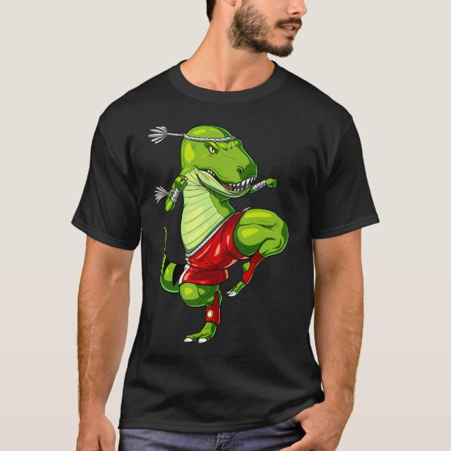 Camiseta T-Rex Dinosaur Muay Thai (Anverso)