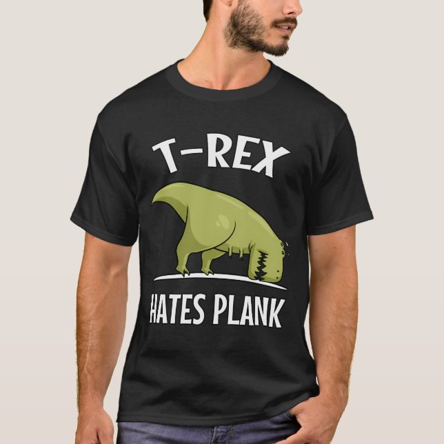 Camiseta T-Rex Dinosaur Odia Planchas (Anverso)