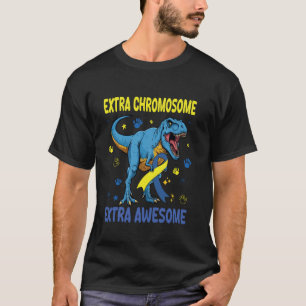 Camiseta T-rex Dinosaur Síndrome de Down Cromosoma Extra Co