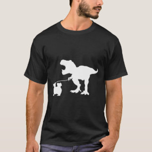 Camiseta T Rex Dinosaur T Rex Walking Perro Pomera