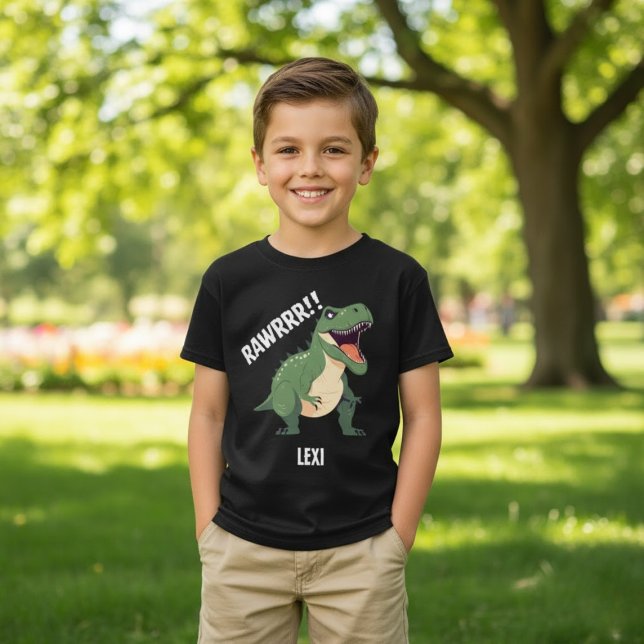 Camiseta T-Rex Dinosaur Tyrannosaurus Rex Nombre Personaliz (Subido por el creador)