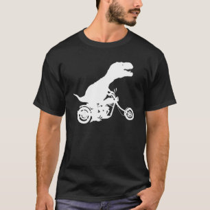 Camiseta T Rex Dinosaur Viajando En Motocicleta Chopper Par