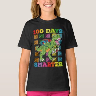 Camiseta T Rex Dinosaurio 100 Días Más Inteligente Escuela 