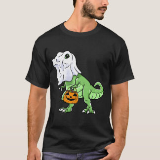 Camiseta T Rex Dinosaurio de Halloween Fantasma Truco o Tra