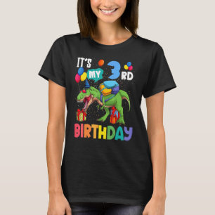 Camiseta T Rex Dinosaurio Es mi tercer cumpleaños Bo de 3 a