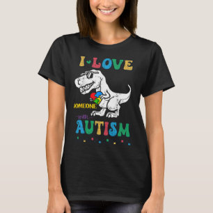 Camiseta T.rex divertido Dino Dinosaurio Amo a alguien con