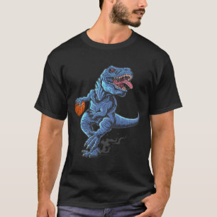 Camiseta T-Rex divertido jugando con amante del jugador de 