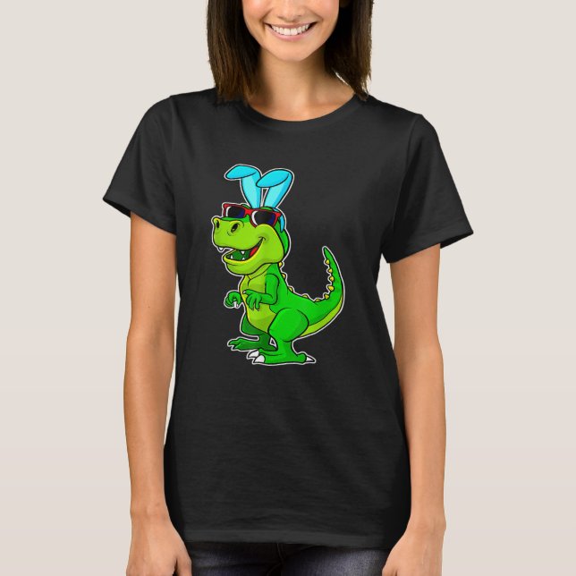Camiseta T Rex Easter Bunny Funny Dinosaur Bodega Cesta (Anverso)