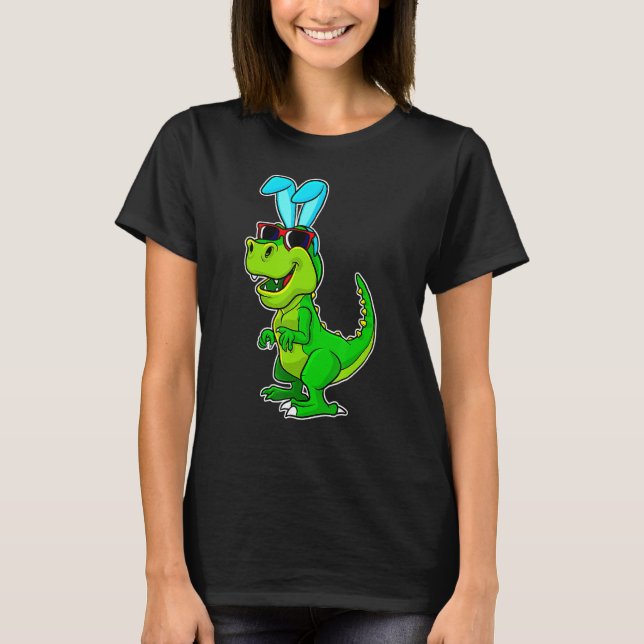 Camiseta T Rex Easter Bunny Funny Dinosaur Bodega Cesta (Anverso)