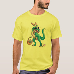 Camiseta T Rex Easter Bunny Funny Dinosaur Bodega Cesta