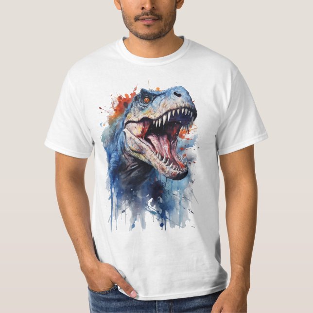 Camiseta T-Rex en Fiesta de Colores (Anverso)