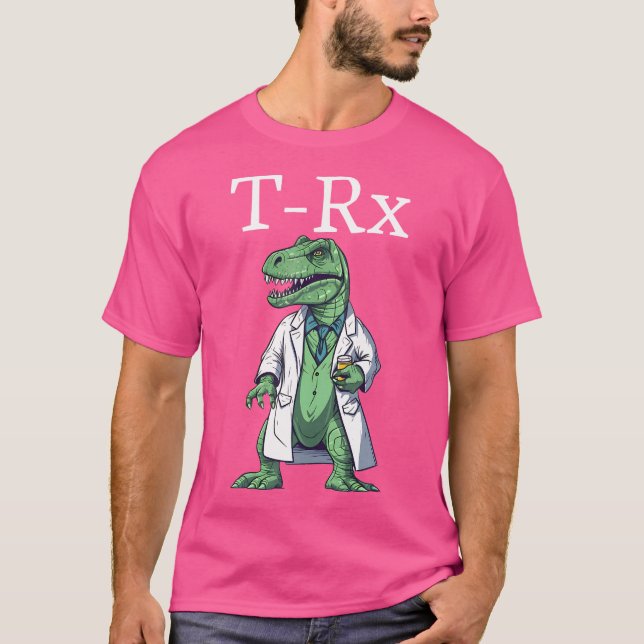 Camiseta T Rex Farmacéutico Tech Rx Pun Funny Pharmacis (Anverso)