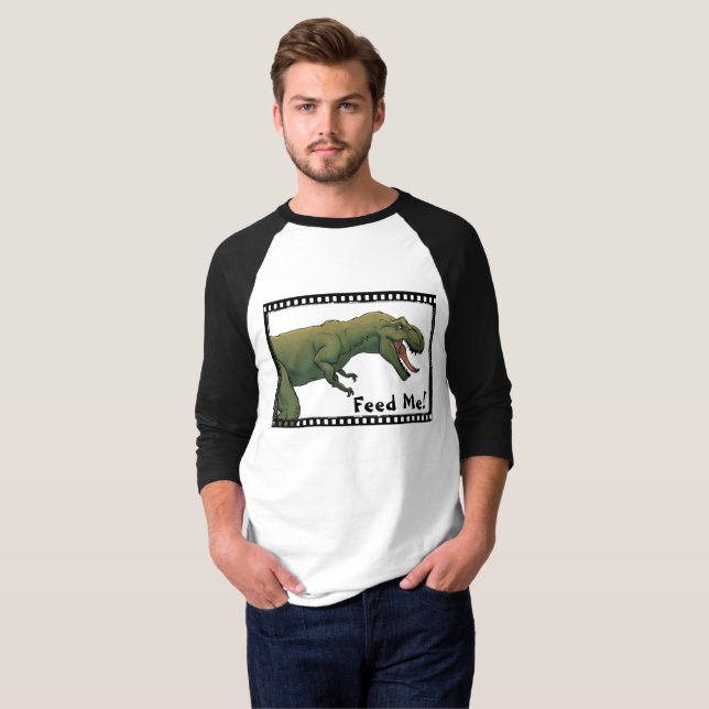 Camiseta ¡T-Rex Feed Me! Dinosaurio Tyrannosauro (Anverso completo)