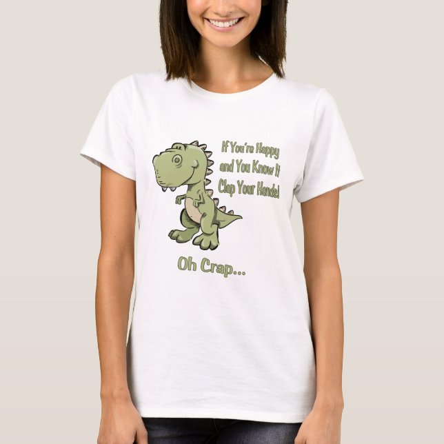 Camiseta T-Rex feliz (Anverso)