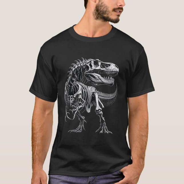 Camiseta T Rex Fossil Skeleton Dinosaur Bones Paleontologis (Anverso)