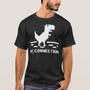 Camiseta T-Rex Geek Dinosaur Pixel Art No Internet Connecti