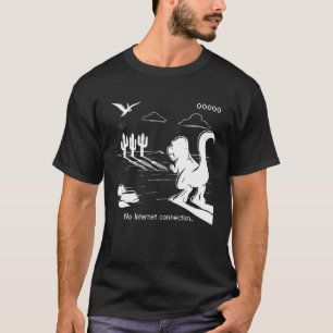 Camiseta T Rex Geek Dinosaur Sin Conexión A Internet W