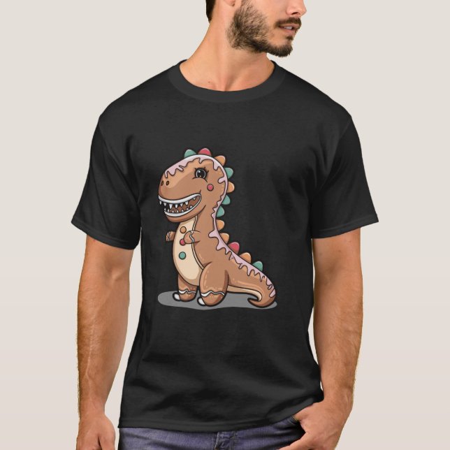 Camiseta T Rex Gingerbread Baker (Anverso)