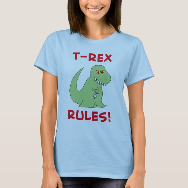 CAMISETA T-REX GOBIERNA EL DINOSAURIO (Anverso)
