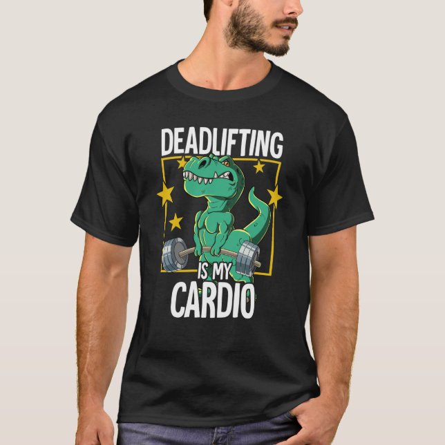 Camiseta T rex Gym Weight Training Deadlift (Anverso)