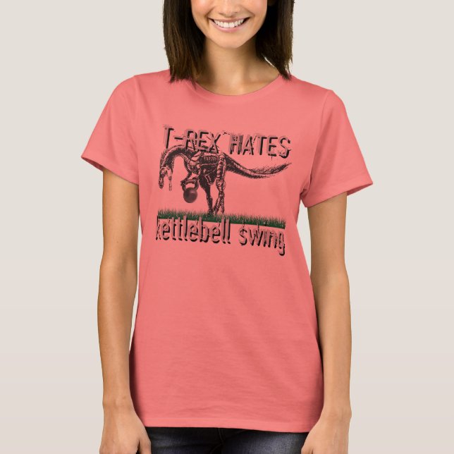 Camiseta T-REX hates kettlebell swing (Anverso)