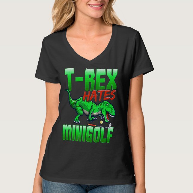 Camiseta T Rex Hates Minigolf Mini Golf (Anverso)