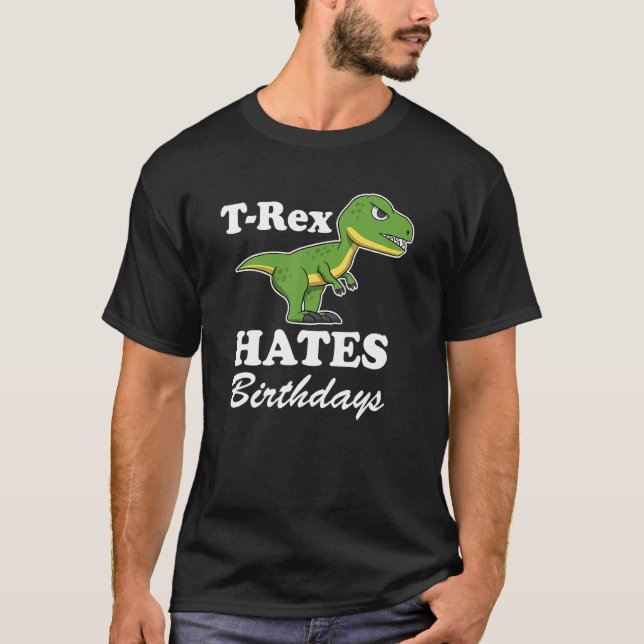 Camiseta T Rex Hates  Quote Arms Dino   Trex (Anverso)