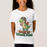 Camiseta T-Rex Lista Para Despegar Dinosaurio Lind