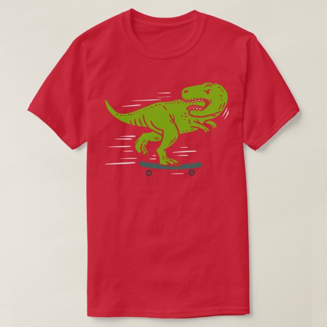 Camiseta T Rex Longboarding Longboard Skater (Diseño del anverso)