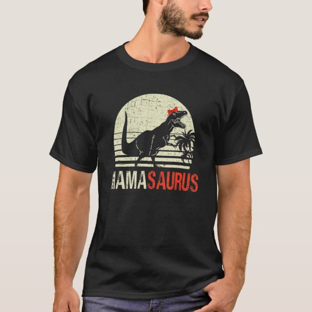 Camiseta T Rex Mama Saurus Funny's Day (Anverso)