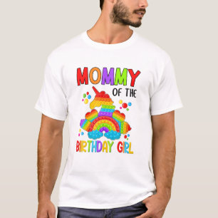 Camiseta T Rex Momy Of Birthday Chica Pop It Dinosaur Fi