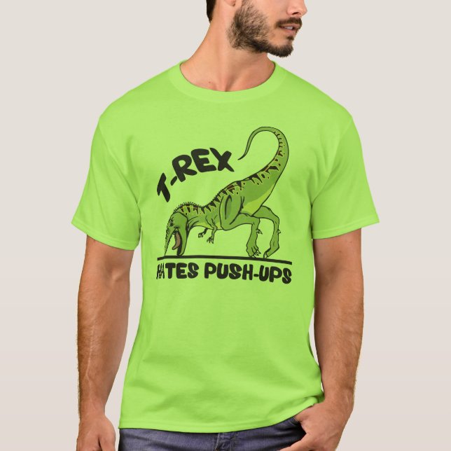 Camiseta T-Rex Oates Push-Ups (Anverso)