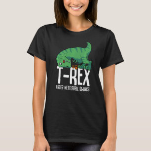Camiseta T Rex odia a Kettlebell Gym Brazos cortos Dino TRe
