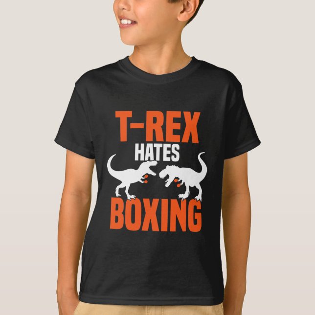 Camiseta T-rex Odia el Boxeo - Boxeo Sparring Kick Boxing D (Anverso)