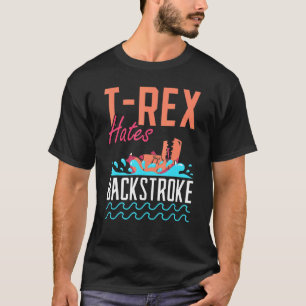 Camiseta T-Rex Odia La Retroceso De Nadador