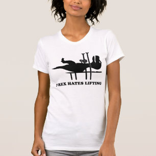 Camiseta T-Rex odia levantar