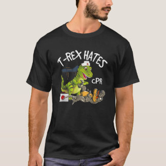 Camiseta T Rex Odia Los Dinosaurios De RCP Divertidos Lesio