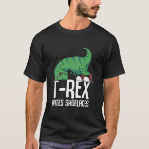 Camiseta T Rex odia los zapatos de los brazos cortos Dino L